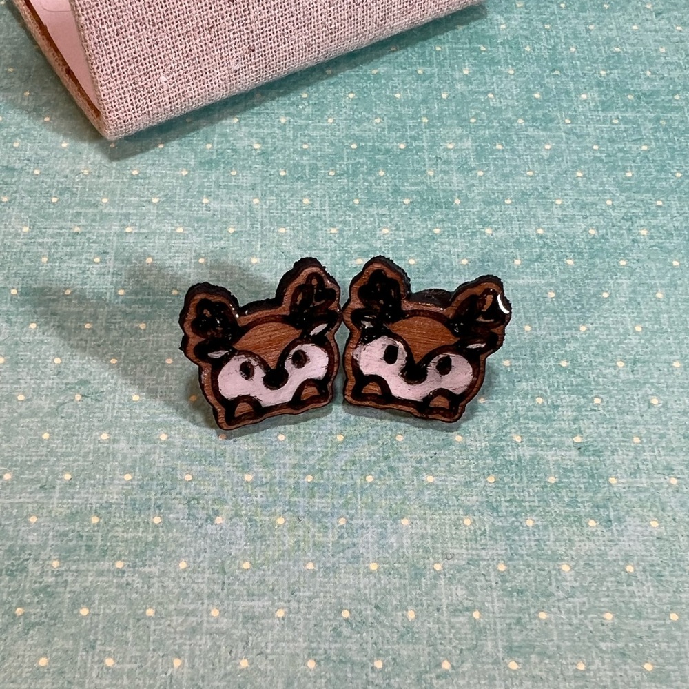 Reindeer Earrings Handmade